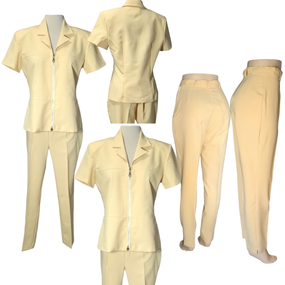 Jean Works Company Yellow Two Pieces Top and Pants Size 9/ 10 - Picture 1 of 15